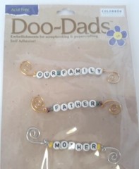 Family Scrapbook Lot Of 2 K & Company Color Bok 3D Wire Bead Embellishments New