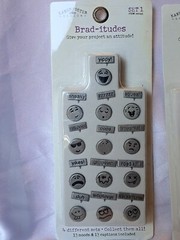 Karen Foster Brad-itudes Scrapbook Brads Lot 4 Sets Emoji Faces NIP