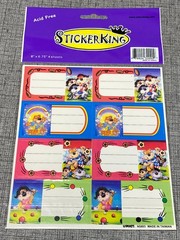 NOS Sticker King Vintage Rare Cool Gift Tag Stickers 5 Pack Lot New Old Stock