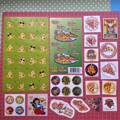 vintage 80s 90s + scratch & sniff PIZZA Stickers Sandylion Mark 1 Trend CTP Lot