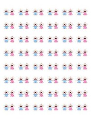 48 BABY SHOWER BABIES CRYING ENVELOPE SEALS LABELS STICKERS 1.2″ ROUND
