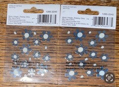 Lot Of 2 Hobby & Crafts Rhinestones Snowflakes Snow Flakes Winter Gems Stickers