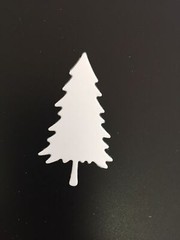 Woodland Die Cuts * Mini Trees * Set of 24 * Cardstock, Glitter Foam or Glitter