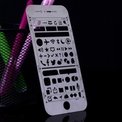 Stainless Steel Journal Stencils Sns Drawing Stencil for Notebook 1pcs 101897
