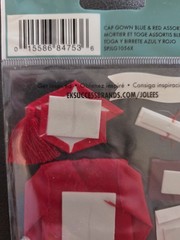 Very RARE Jolees Graduation Cap Gown Red Graduate Grad Diploma Scrapbook Sticker