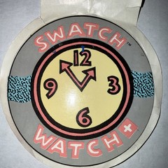 Vintage 80’s Swatch Watch Sticker Unused~ Pastel Colors ~ Fair Condition
