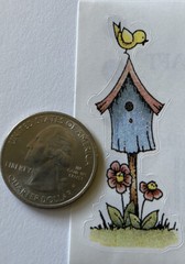 PICKETS & POTS Stickers(2pc)Provo •Birdhouse•Flowers•Garden•Fence •Outside•Birds