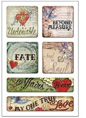 Marah Johnson UNDENIABLE Decorative Chipboard STICKERS Sheet scrapbooking crafts