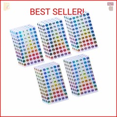 Mini Skater 20 Sheets 1 to 300 Consecutive Laser Number Stickers Round Self Adhe