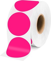 2 Inch Fluorescent Pink Circle Stickers 500 Pcs,Permanent Color Coding Dots f…