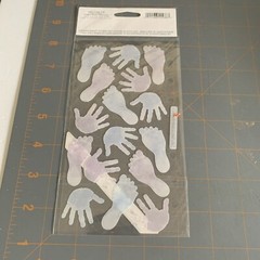 Sticko- Vellum Stickers Baby Boy Prints – Handprints Footprints Baby Shower
