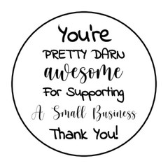 48 THANK YOU YOURE AWESOME ENVELOPE SEALS LABELS STICKERS 1.2″ ROUND