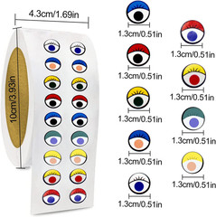 2000 Pieces Eye Stickers, Large Googly Eyes Self Adhesive Colorful Cartoon Wiggl