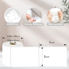 3 X 5 Inch Rectangle Sticker White Moving Labels for Boxes, 300PCS Waterproof…