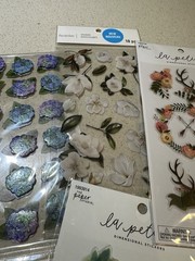 Dimensional Stickers Flowers Roses Floral The Paper Studio 8 Sheet Lot
