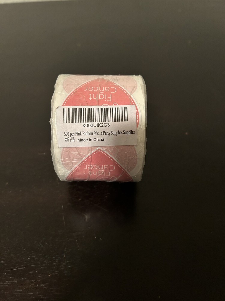 500 Breast Cancer Awareness Pink Ribbon Roll Stickers Inspirational Fight Cancer