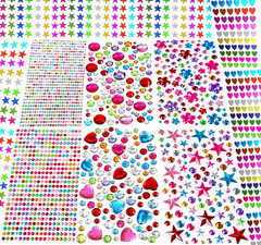 2300Pcs Gem Stickers Jewels for Crafts, Self Adhesive Rhinestone Jewel Stickers,