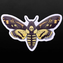 Death’s Head Hawkmoth Sticker – Waterproof Vinyl Moth Decal – Crafts & Decor