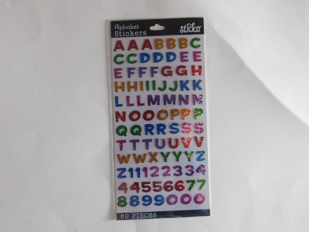 Sticko Alphabet stickers Fun House colorful Alpha Met sm 89 pieces