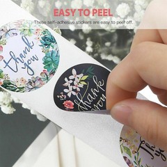 2 Roll of 1000 pcs 1″ Assorted Floral Thank You Stickers Round Sealing Labels US