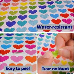 Heart Stickers, 4050 Pieces, 1/2 Inch Mini Colorful Stickers for Kids