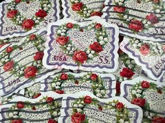 LOVE & HEARTS Vintage Bundles Used Stamps – 25 / packet – choose your favorite