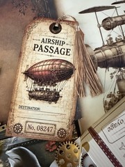 100+ Pc Steampunk Junk Journal Kit Ephemera Bundle Airship Gears Tags Vintage