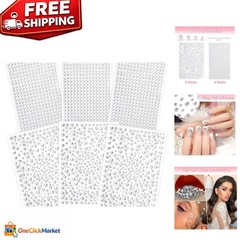 Shiny 2100pcs Rhinestone Stickers – Glamorous Decorations for Crafts & Makeup