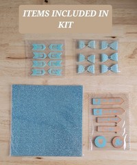 CMTH FUNDAMENTAL ASSORTMENT Embellishments Lot of 4 Red-Blues-Gold