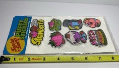 Vtg Puffy Scratch & Sniff Scented Sticker Pack Gordy International Grape Orange