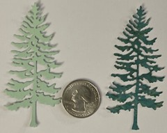 FOREST TREE Die-Cuts(10pc) Pinecone•Yard•Evergreen•Outside•Card Making•Scrapbook