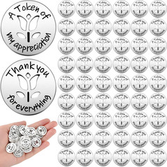 100 Pcs Token of Appreciation Metal Coins Bulk 0.79 Inch Thank You Kindness Coin