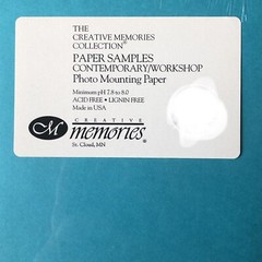 NOS Creative Memories Photo Mounting Paper PAPER SAMPLES CONTEMPORARY WORKSHOP
