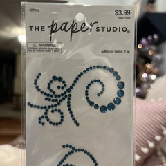 Swirl Swirls Flourish Bling Clear Rhinestones Gems Paper Studio Stickers