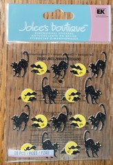 Jolees Black Bats & Cats Repeats Gems Halloween Full Moon Witch Stickers Holiday