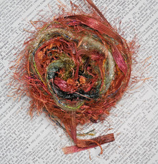 Fiber Art Yarn Journal Scrapbook Mixed Media Gift Wrap 24 Yds «Copper Canyon»
