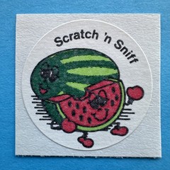3M Murple Character Single Watermelon Matte vintage 80s scratch & sniff sticker