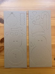 Christmas Scrapbooking & Paper Crafting Lot Chipboard Tags Brads Stickers Paper