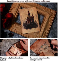 80 Sheets Gothic Scrapbook Paper, Vintage Junk Journal Supplies for Scrapbooking