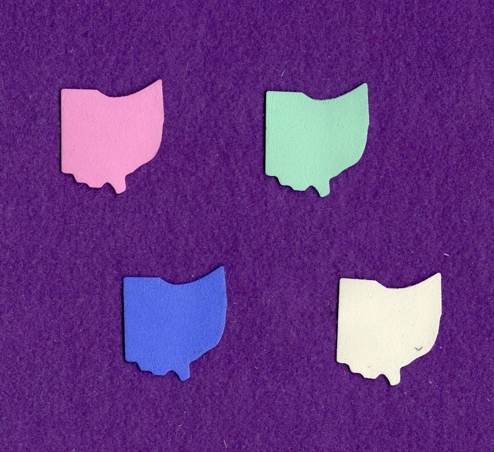 OHIO qk USA state die cuts scrapbook cards