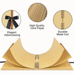 8×8 Scrapbook Album Kraft Paper Memory Book 60 Blank Pages Hardcover Photo Album