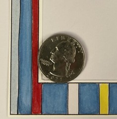 MINI PRIMARY STRIPE Die-Cut “Frame Ups” FRAME(3-1/4”x 4.5”) My Minds Eye•Lines•