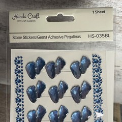 Lot of 3 Hands Craft Stone Stickers DIY Craft Supplies 1 Sheet Babies Footprints