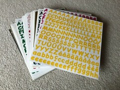 Creative Memories ABC/123 Sticker Sheet-Classy, Sassy & Bold-New & Used Sheets
