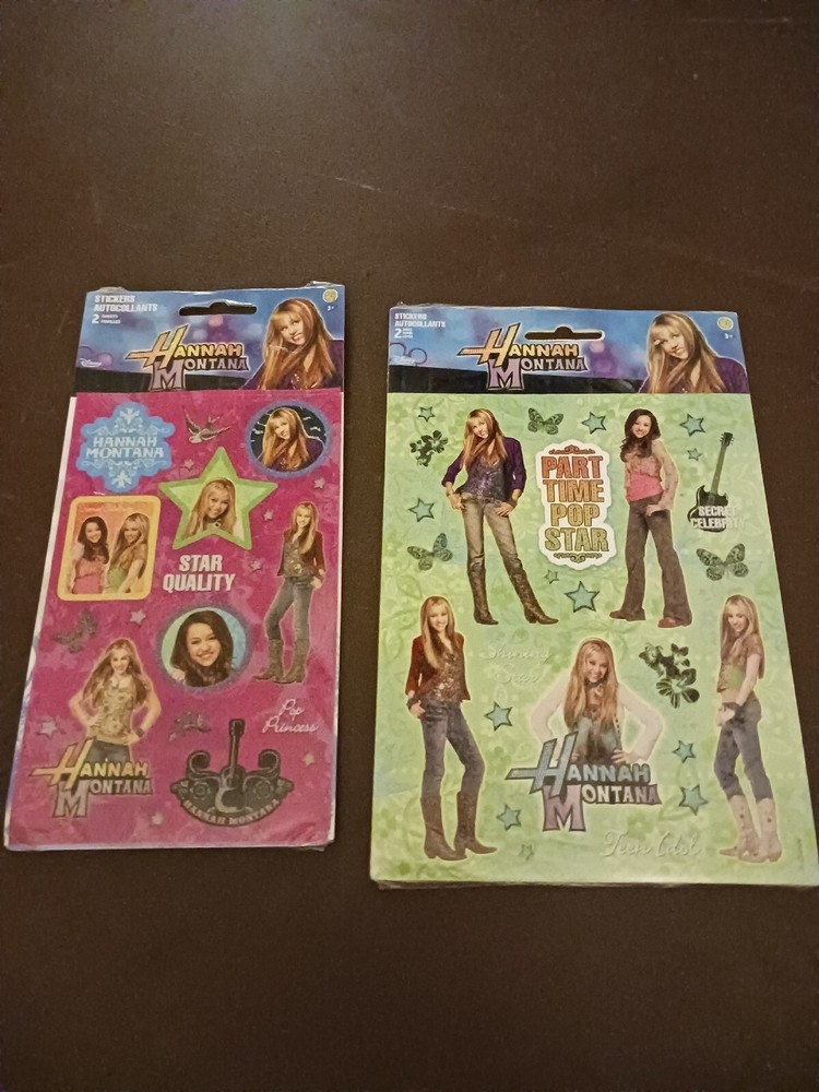 Lot Of 2 Packs Hannah Montana Sticker Sheets Brand New
