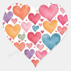 HAPPY VALENTINES DAY ENVELOPE SEALS LABELS STICKERS PARTY FAVOR – (Heart Shaped)