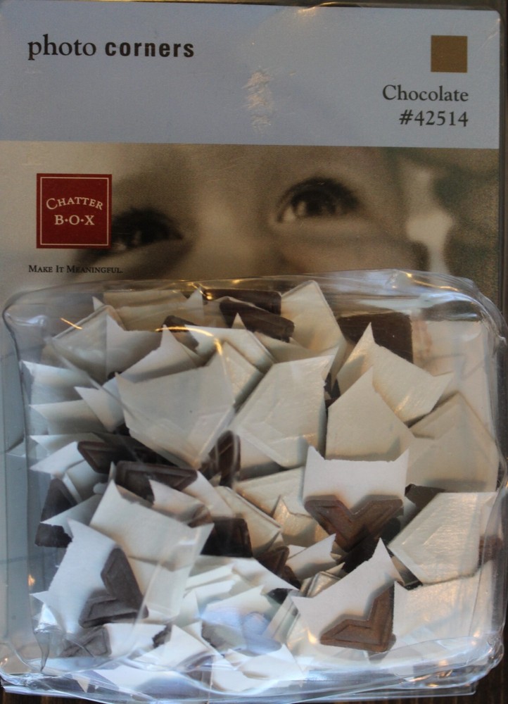 Chatterbox Photo Corners in Chocolate #42514 100 pieces