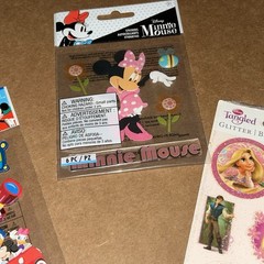 Disney Clubhouse Scrapbook Stickers Lot Minnie Mouse And Rapunzel Princess