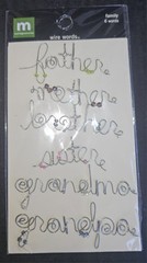 Making Memories WIRE WORDS Father Mother Brother Sister Scrapbook