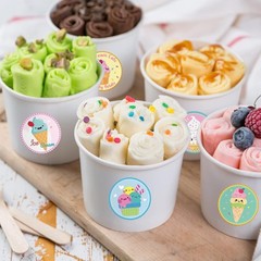 Vibrant Ice Cream Sticker Roll Set – 1000 Fun, Repositionable Vinyl Stickers